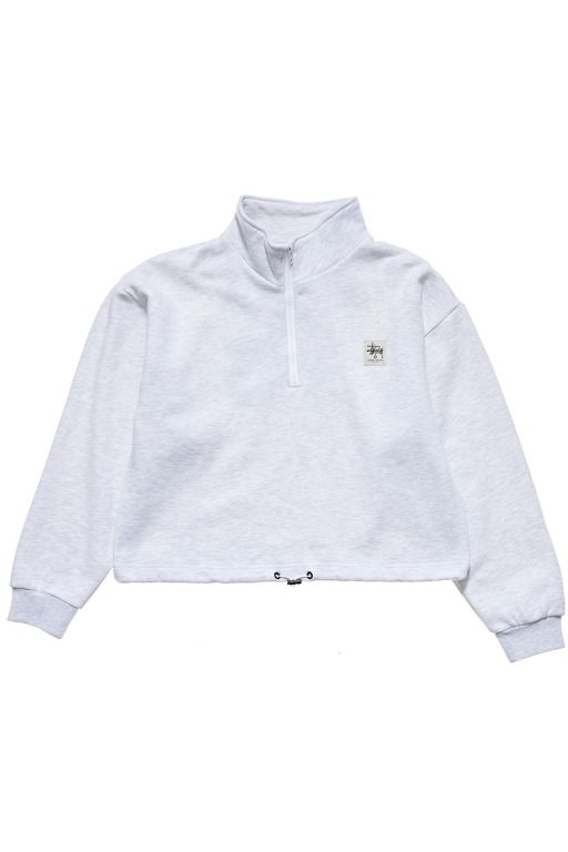 Stussy Womens Workgear 1/4 Zip Fleece Sweaters White - OJBGF7106